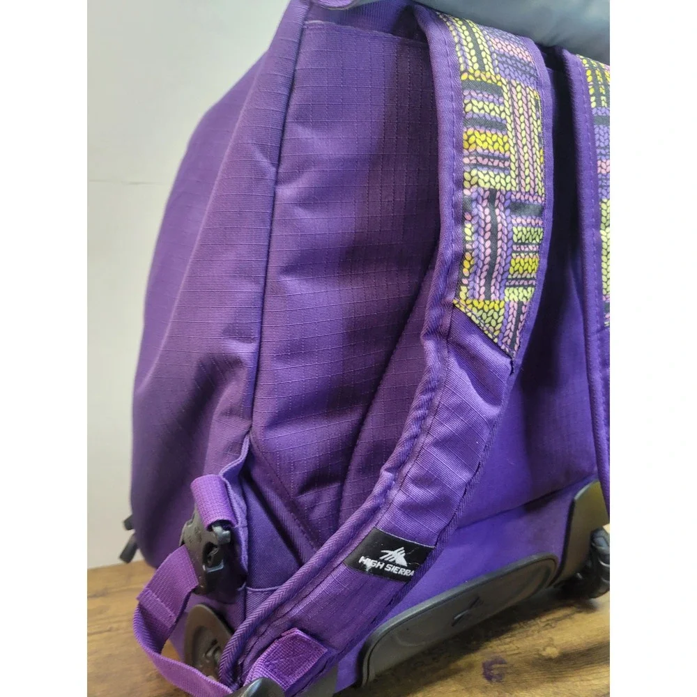 High Sierra‎ Purple Backpack Wheeled Rolling Laptop Travel School Bag